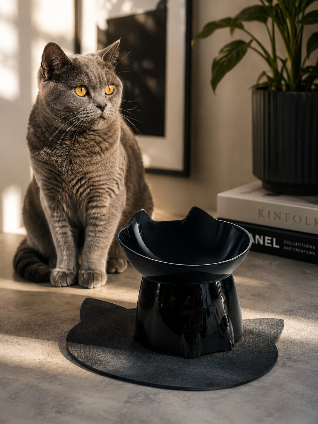 ASCEND 21 MEOW MAJESTY™ Katzennapf in Katzenkopf-Form – Futternapf für Katzen & Kitten – Stilvoller Fressnapf für Trockenfutter, Nassfutter & Snacks – Modernes Design für Zuhause