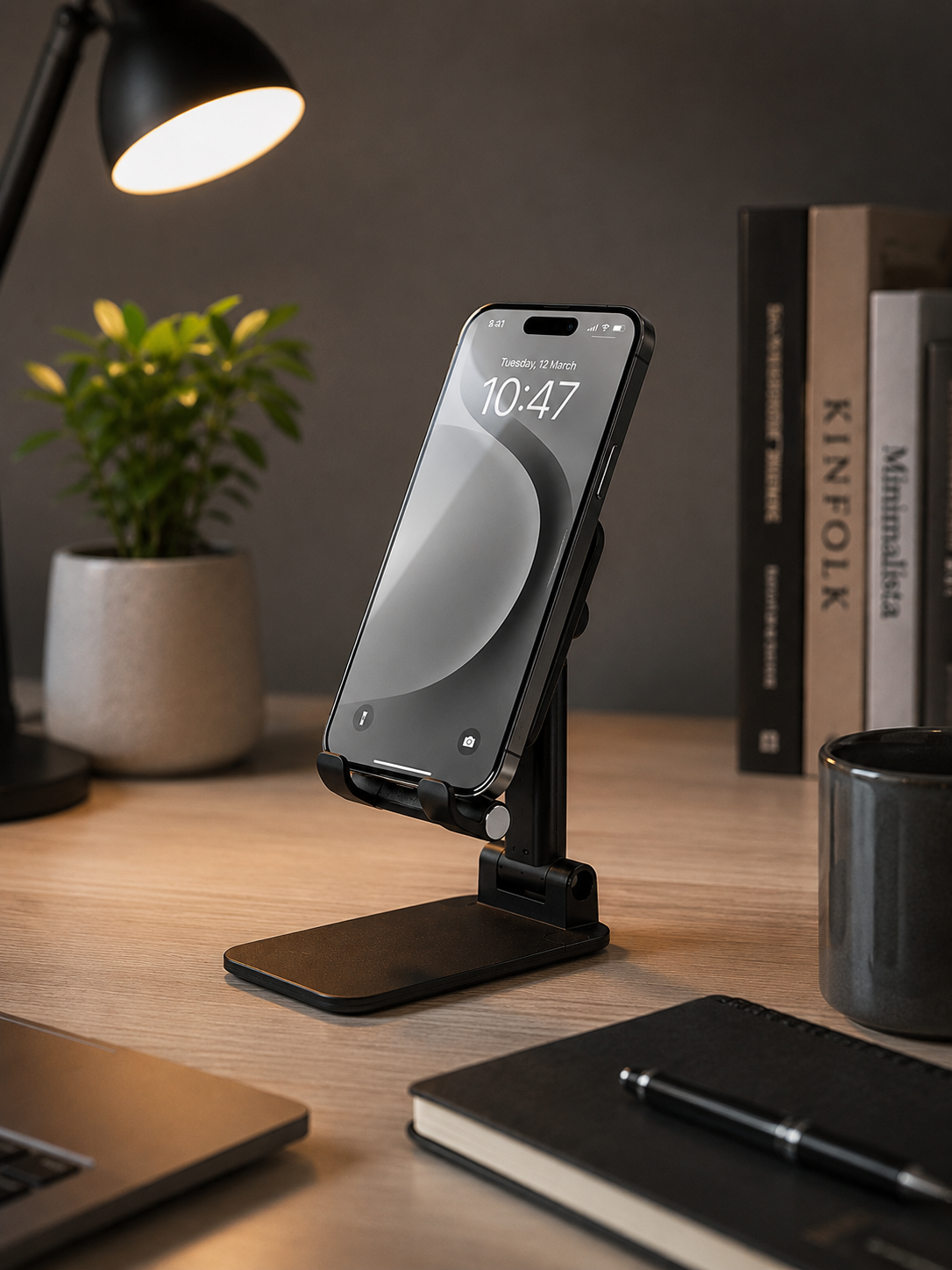 ASCEND 21 VIEWSTAND PRO™ Handyhalterung für Tisch – Verstellbarer Smartphone-Ständer mit Höhen- und Winkelanpassung – Handyhalter für Schreibtisch, Videoanrufe, Streaming & Homeoffice