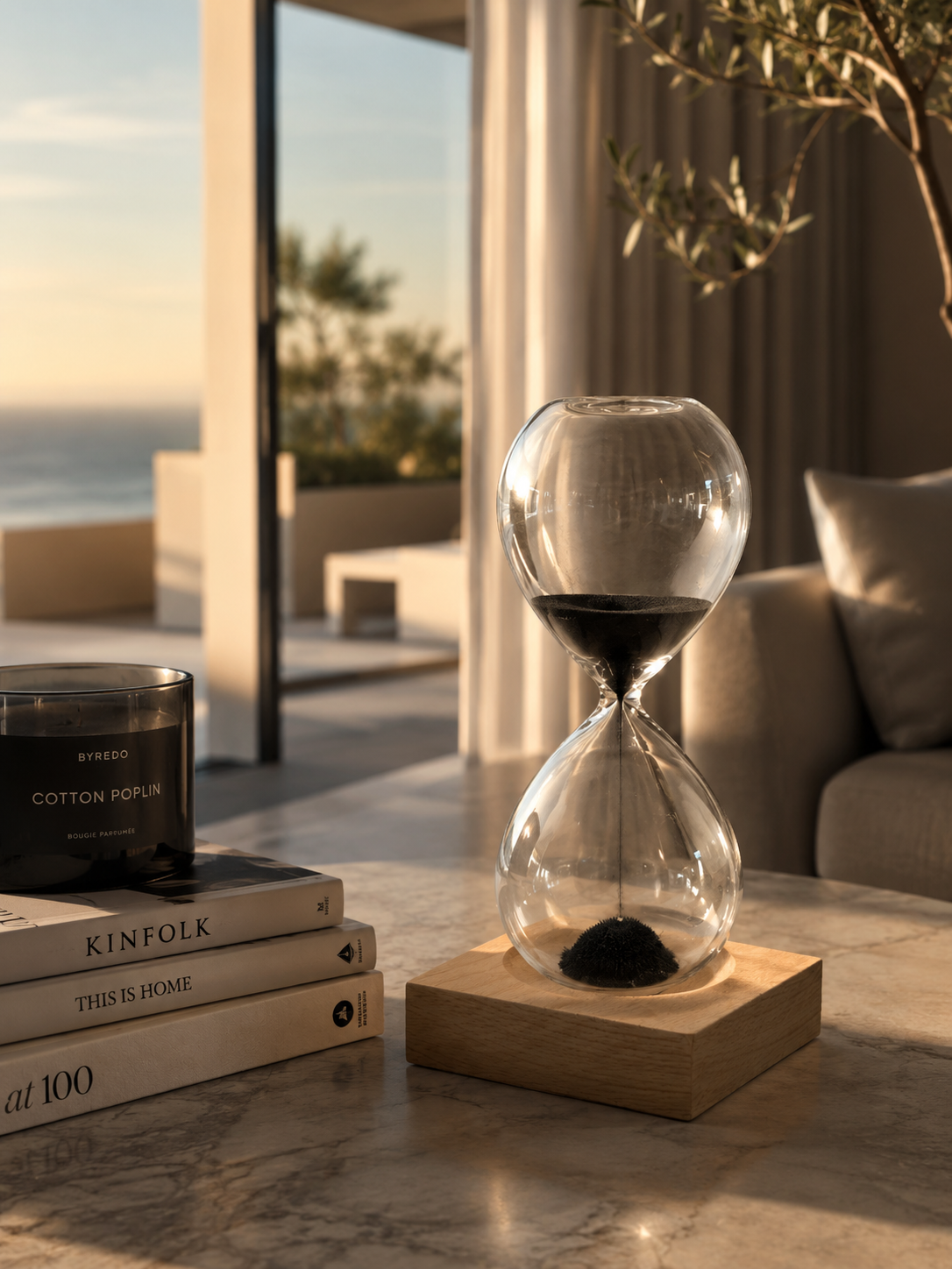 ASCEND 21 TimeLine™ Sanduhr – Elegante Design Sanduhr als Deko & Timer | Stilvolles Wohnaccessoire für Büro, Wohnzimmer, Bad & Meditation | Minimalistische Zeitmesser-Dekoration