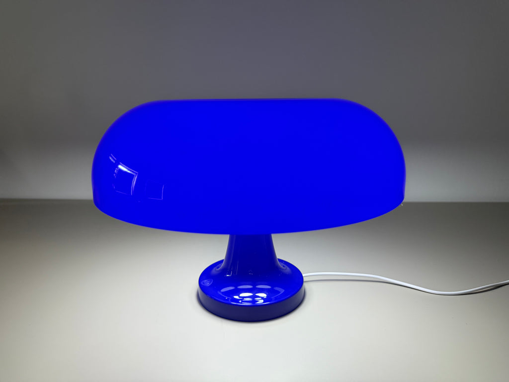 LUMINA COBALTO – Blaue Pilzlampe mit Kabel im Retro-Design