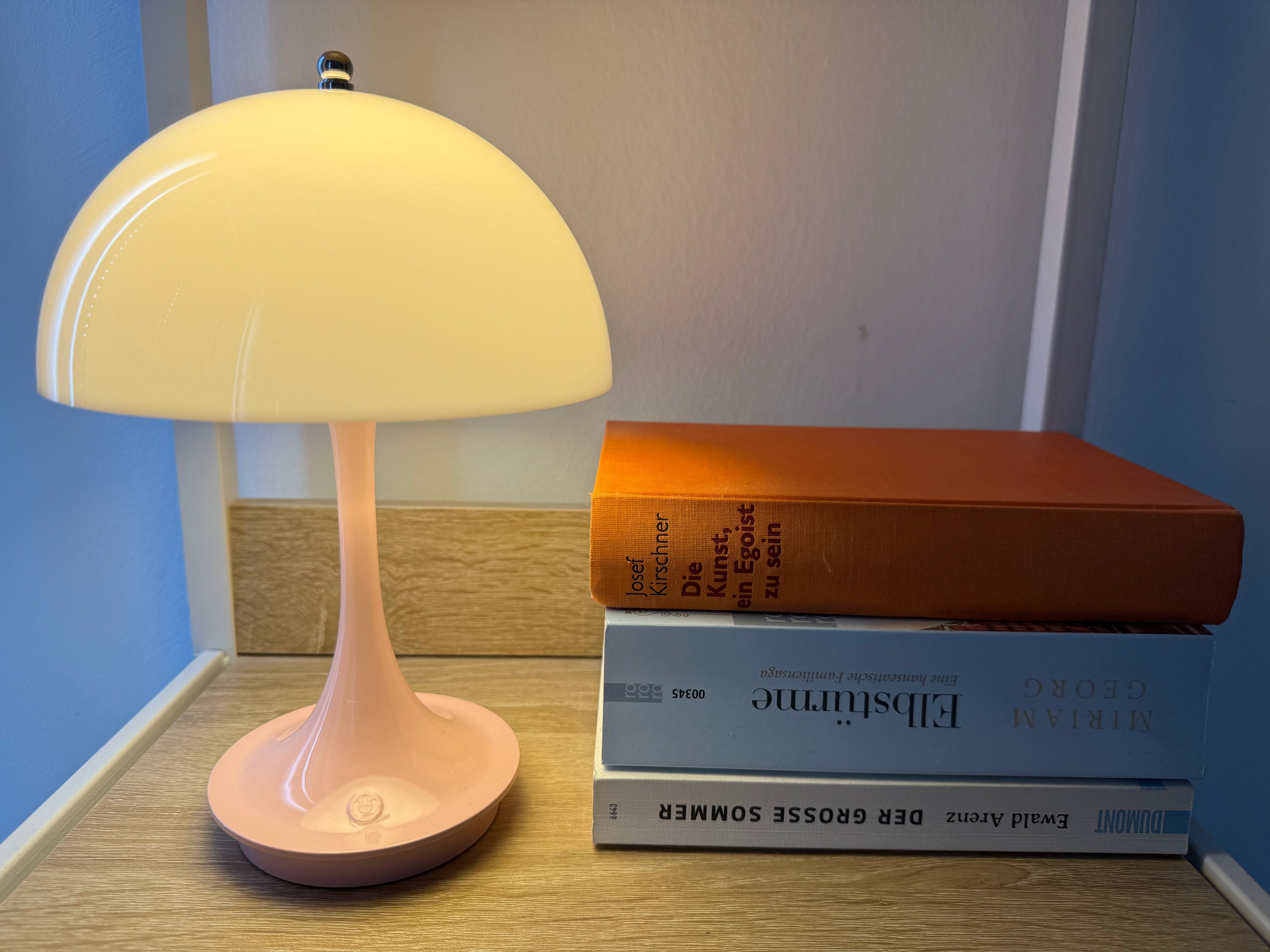 Pink Sunmush Akku-Pilzlampe – kabellos, dimmbar, stylisch