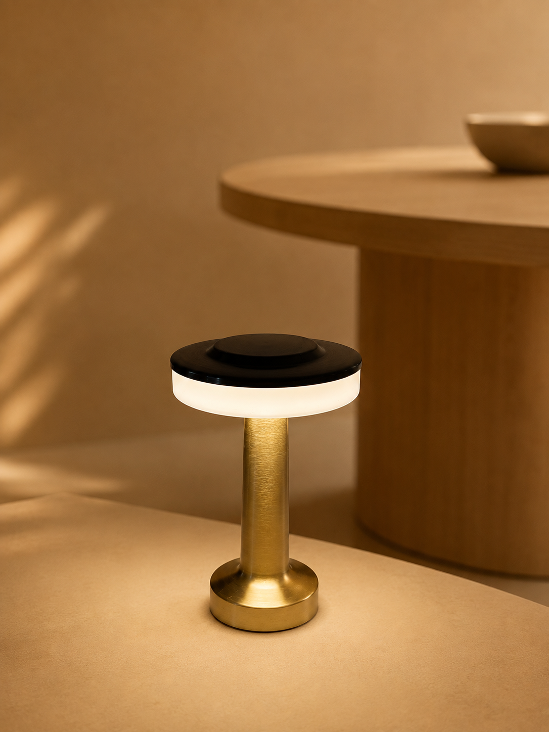 ASCEND 21 Solaris Glow LED-Tischlampe Gold – Moderne Designlampe