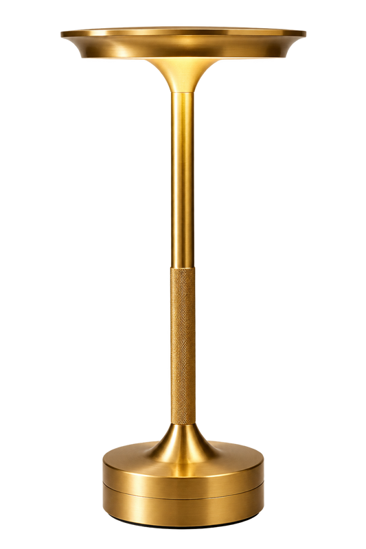 ASCEND 21 GOLDEN HALO™ LED-Tischlampe – Goldene Designleuchte – dimmbar mit 3 Lichtfarben – mobile Tischleuchte für Wohnzimmer, Schlafzimmer & Esstisch