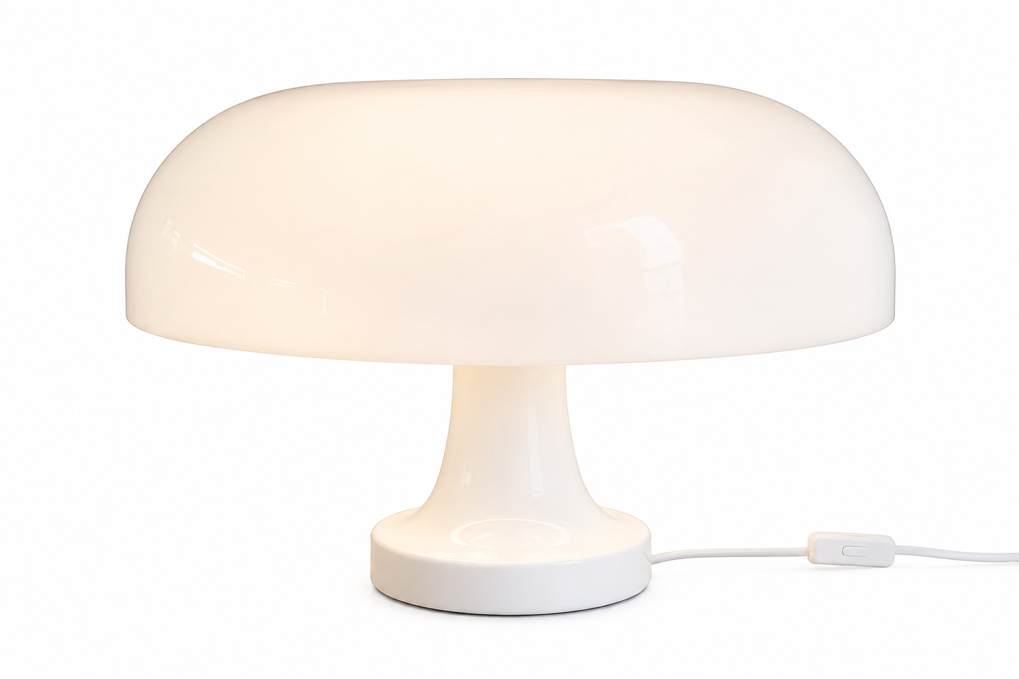 LumiShroom Classic – Zeitlose Retro-Ästhetik in modernem Weiß