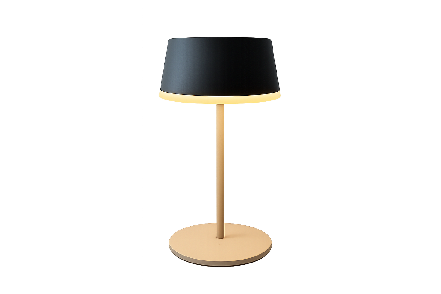 ASCEND 21 Noor Sand Tischlampe – Minimalistische Designleuchte in Sandfarbe, Dimmbar, Warmweißes Licht, Modernes Wohnaccessoire für Wohnzimmer, Schlafzimmer & Esstisch