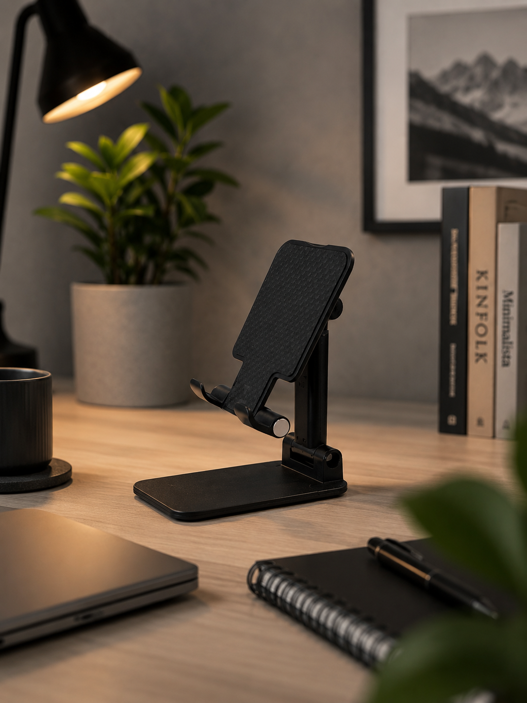 ASCEND 21 VIEWSTAND PRO™ Handyhalterung für Tisch – Verstellbarer Smartphone-Ständer mit Höhen- und Winkelanpassung – Handyhalter für Schreibtisch, Videoanrufe, Streaming & Homeoffice