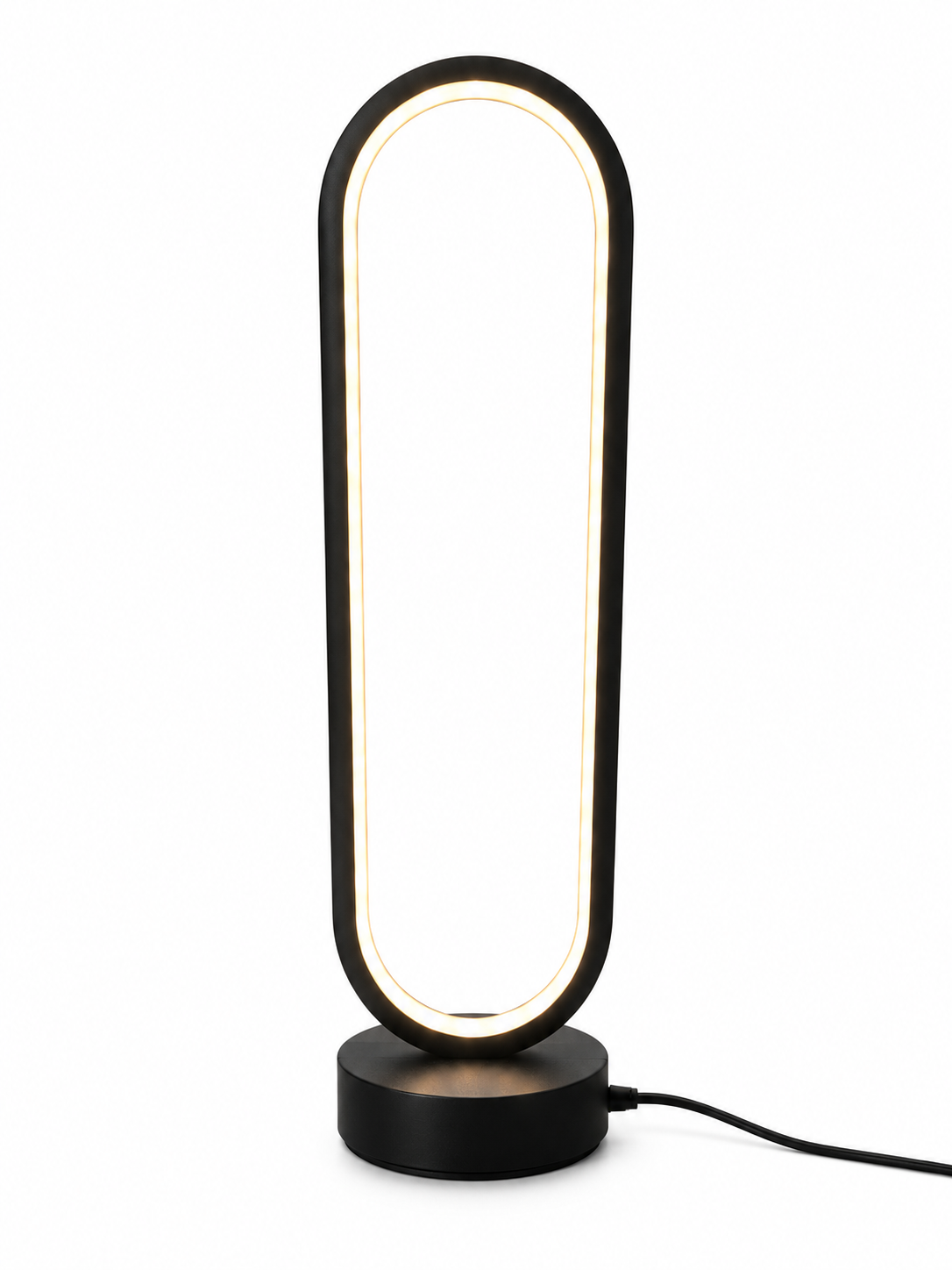 ASCEND 21 NeoLight LED Designlampe Schwarz – Futuristische Tischlampe mit modernem Ambientelicht – Minimalistische Design Leuchte für Wohnzimmer, Schlafzimmer & Homeoffice