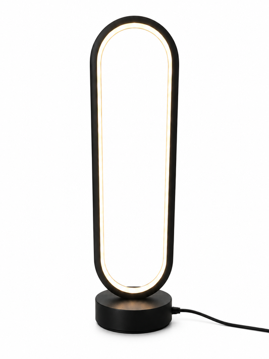 ASCEND 21 NeoLight LED Designlampe Schwarz – Futuristische Tischlampe mit modernem Ambientelicht – Minimalistische Design Leuchte für Wohnzimmer, Schlafzimmer & Homeoffice