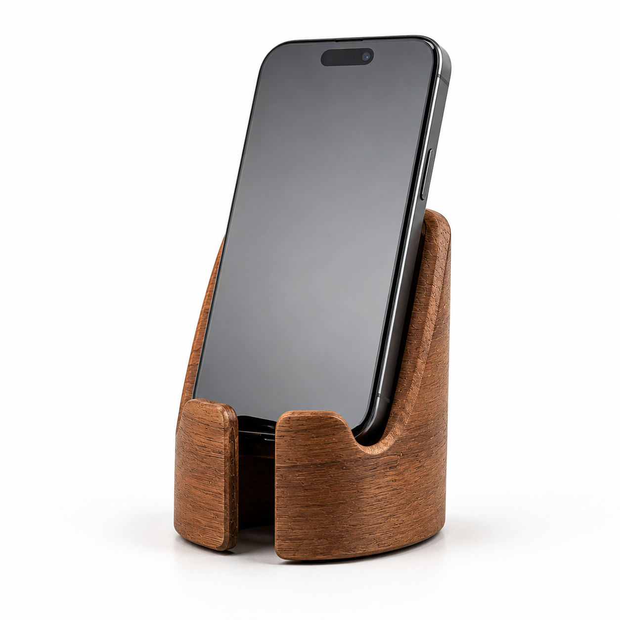 ASCEND 21 WOODSTAND ONE™ Handyhalter aus Holz – Smartphone-Ständer für Schreibtisch, Küche & Nachttisch – Natürlicher Holzständer für iPhone & gängige Smartphones