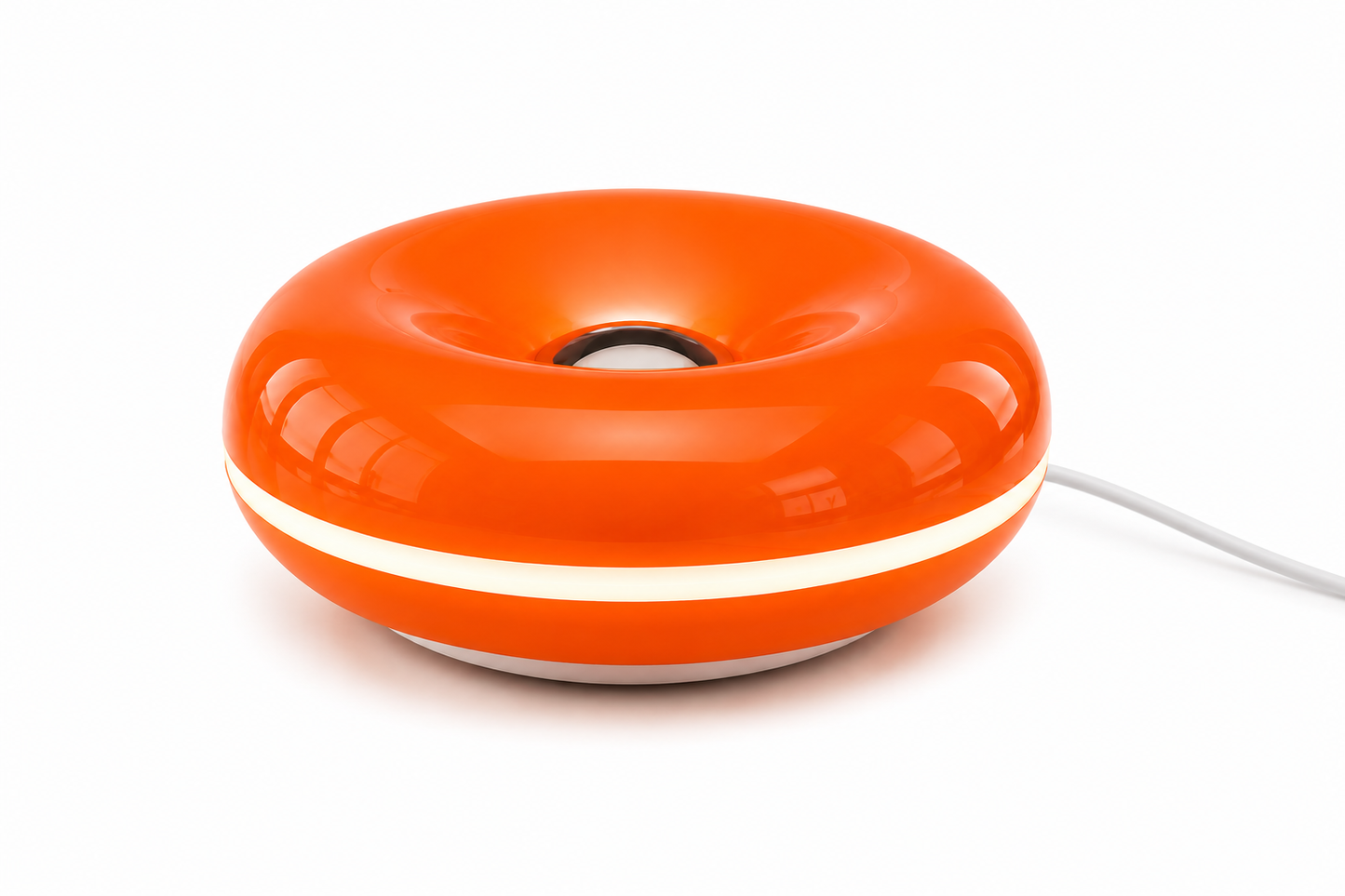 ASCEND 21 Orbit Glow Halo LED Tischlampe – Moderne Donut-Lampe aus Kunststoff – Stimmungsvolle Ambientebeleuchtung – Minimalistisches Design für Wohnzimmer, Schlafzimmer, Büro & Home Office