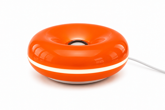 ASCEND 21 Orbit Glow Halo LED Tischlampe – Moderne Donut-Lampe aus Kunststoff – Stimmungsvolle Ambientebeleuchtung – Minimalistisches Design für Wohnzimmer, Schlafzimmer, Büro & Home Office