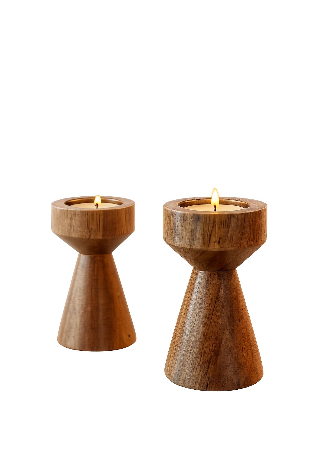 ASCEND 21 GLOWCUBE® Teelichthalter aus Holz – Moderner Kerzenhalter für Standard-Teelichter | Dekorativer Holz-Teelichthalter für Wohnzimmer, Esstisch & Schlafzimmer