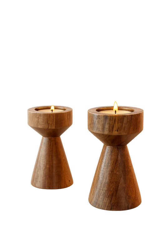 ASCEND 21 GLOWCUBE® Teelichthalter aus Holz – Moderner Kerzenhalter für Standard-Teelichter | Dekorativer Holz-Teelichthalter für Wohnzimmer, Esstisch & Schlafzimmer