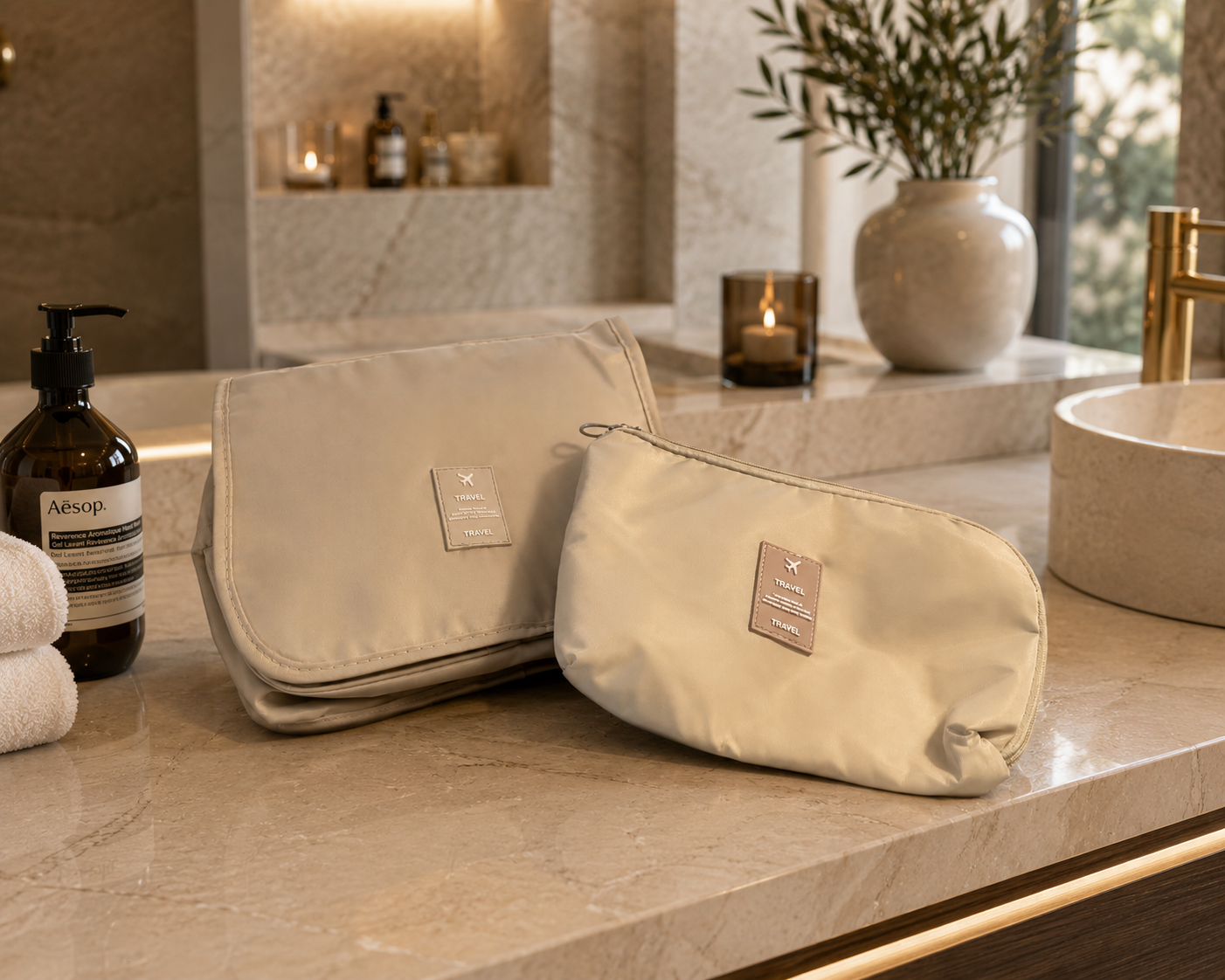 ASCEND 21 JetSet™ Kulturbeutel – Reise-Kosmetiktasche für Damen & Herren | Waschbeutel, Kulturbeutel, Kosmetiktasche mit großem Stauraum für Reisen, Sport & Alltag
