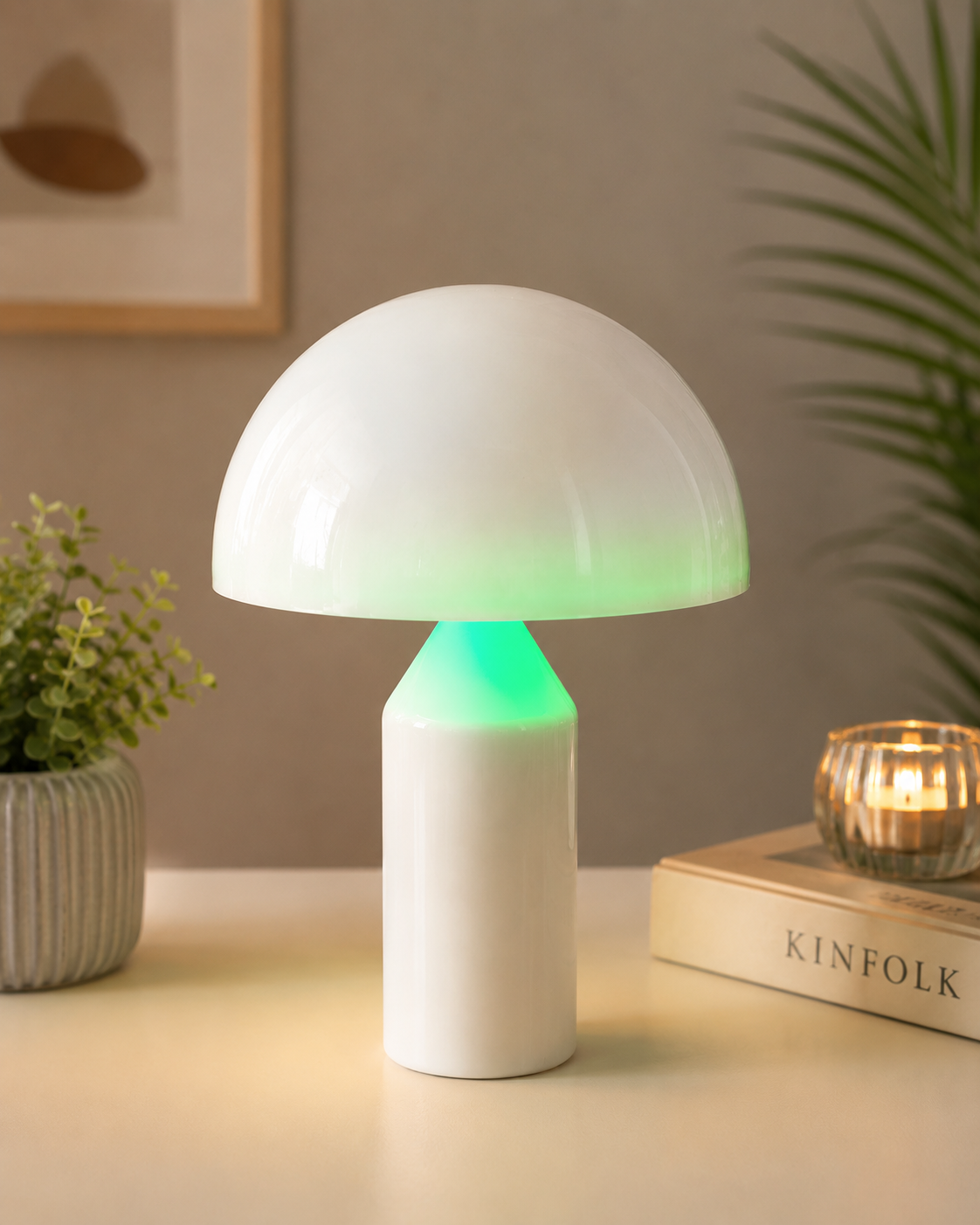 ASCEND21 Mushroom Groove Pilzlampe – Bunte LED Tischlampe mit 7 Farbmodi & Lichteffekten – Dekorative Retro Tischleuchte für Wohnzimmer, Schlafzimmer, Gaming Zimmer & Sommer Deko