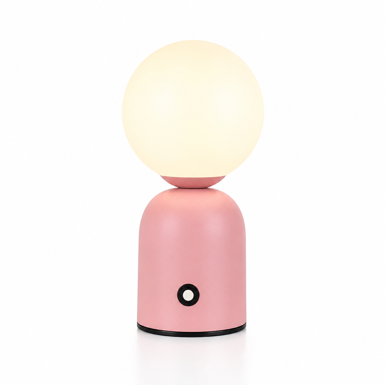 ASCEND 21 Aurora Pearl – Design-Tischlampe in Rosa – Kugellampe mit opalem Leuchtkopf – Minimalistische LED-Tischleuchte für Wohnzimmer, Schlafzimmer & Nachttisch – 23 x 8 cm
