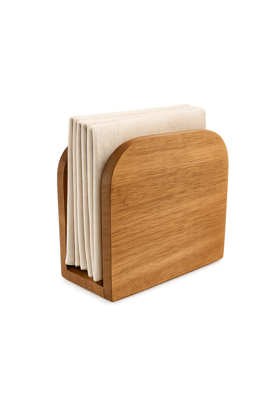 ASCEND 21 NORDEN HOLD – Serviettenhalter aus Massivholz | Moderner Holz Serviettenhalter im skandinavischen Design | Serviettenständer für Küche, Esstisch, Café, Restaurant & Tischdekoration
