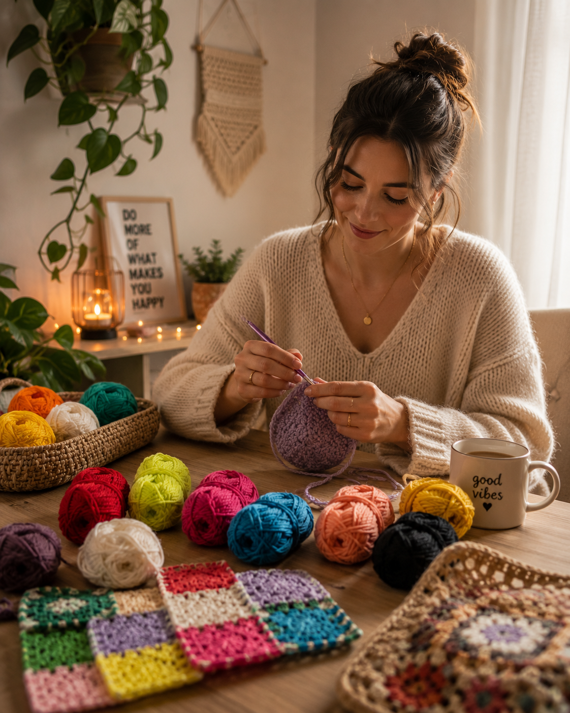 ColorLoop Creative Häkelset – DIY Häkelset mit 12 Farben für Anfänger und Erwachsene | Wollset für Amigurumi, Deko, Accessoires und kreative Projekte