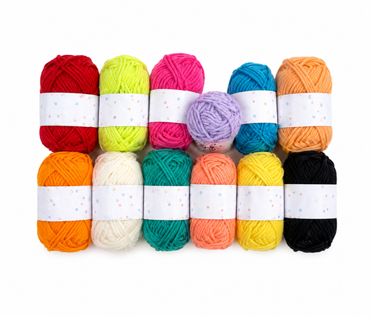 ColorLoop Creative Häkelset – DIY Häkelset mit 12 Farben für Anfänger und Erwachsene | Wollset für Amigurumi, Deko, Accessoires und kreative Projekte
