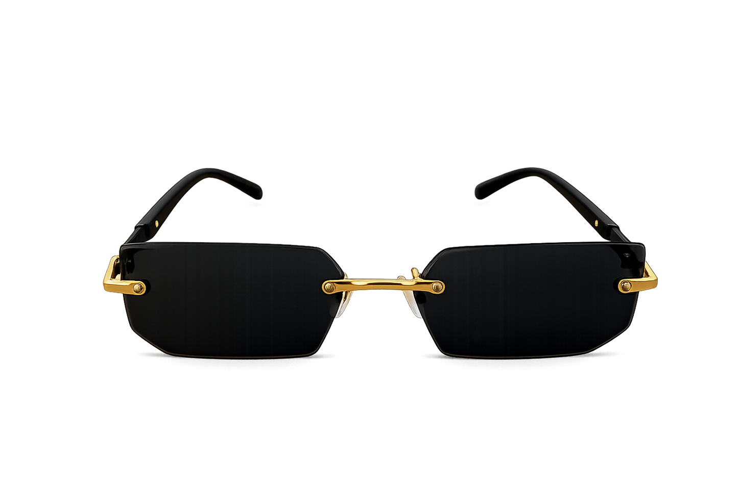 ASCEND 21 Urban Black Deko-Sonnenbrille – Schwarze Gläser im modernen minimalistischen Design – Stylische Dekobrille für Fotografie, Schaufenster, Requisiten & kreative Raumgestaltung