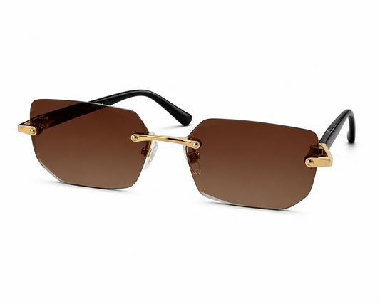 ASCEND 21 Retro Shade Deko-Sonnenbrille – Dunkelbraune Gläser im klassischen Vintage-Design – Stylische Dekobrille für Fotografie, Schaufenster, Requisiten & kreative Raumgestaltung
