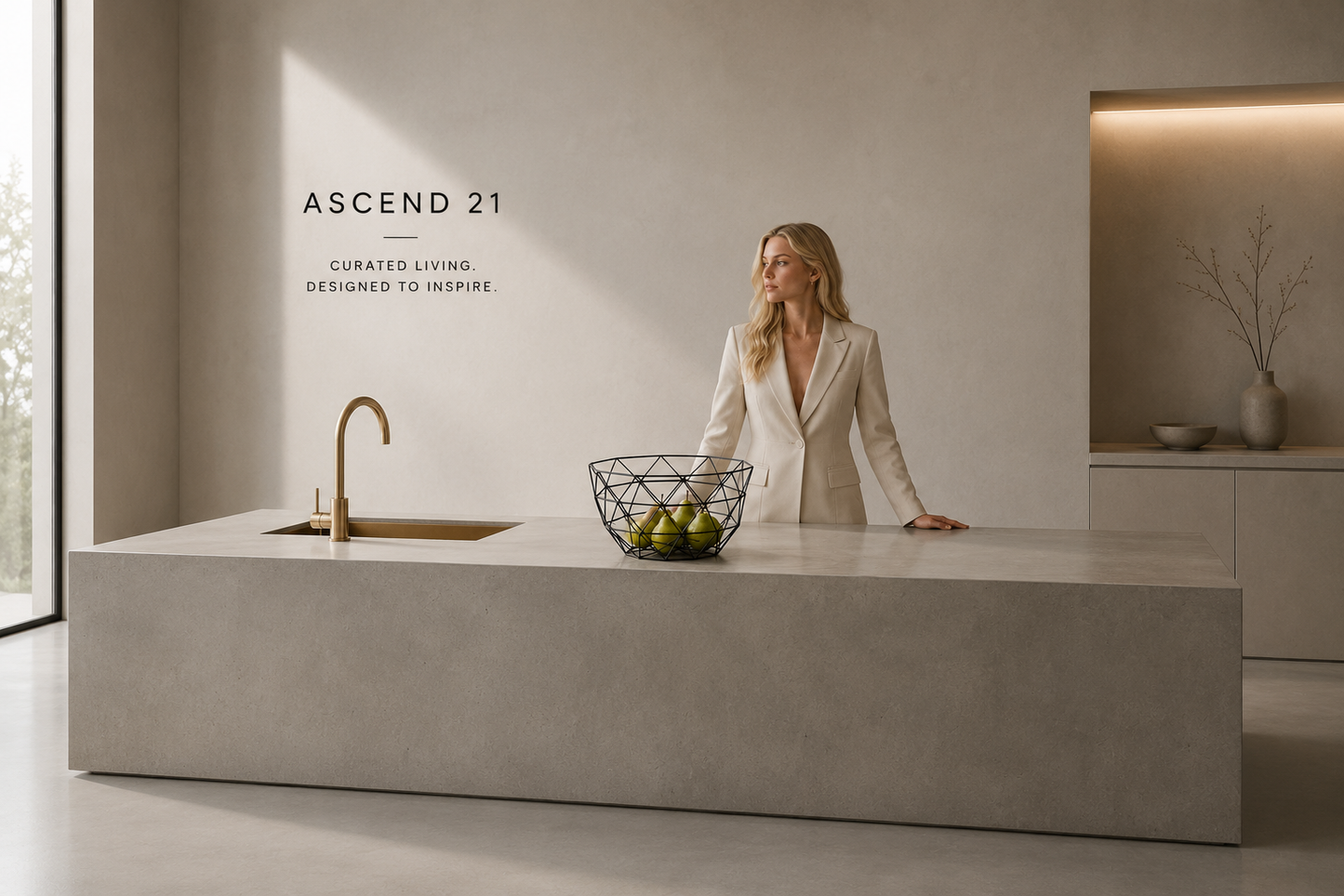ASCEND 21 Geo Frame – Geometrischer Design-Obstkorb aus Metall – Moderner Drahtkorb für Obst, Brot & Snacks – Dekorativer Metallkorb für Küche, Esstisch & Sideboard – Schwarz