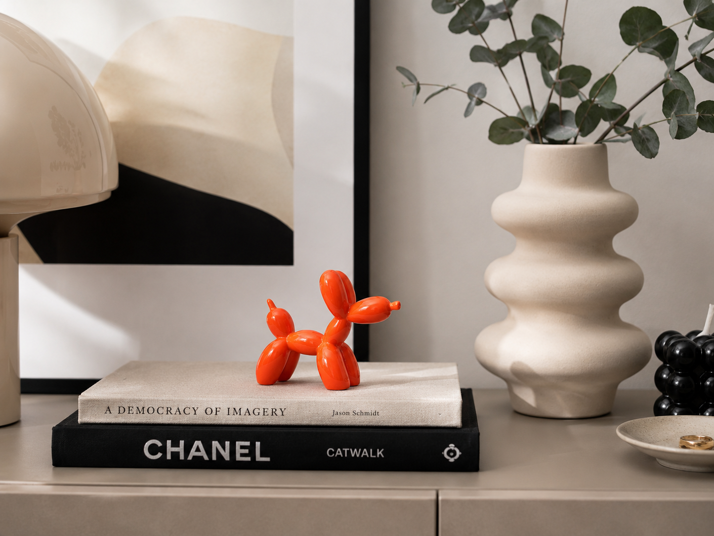 Balloon Dog Art Mini™ Korallenrot – Moderner Design-Akzent für Ihr Zuhause