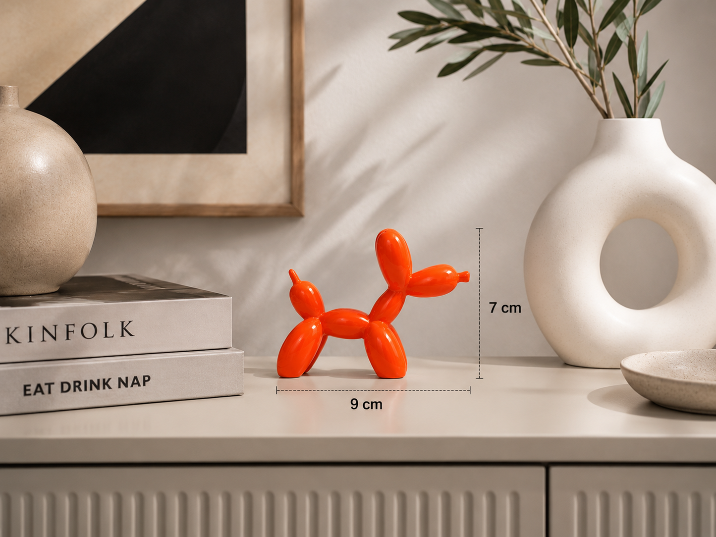 Balloon Dog Art Mini™ Korallenrot – Moderner Design-Akzent für Ihr Zuhause