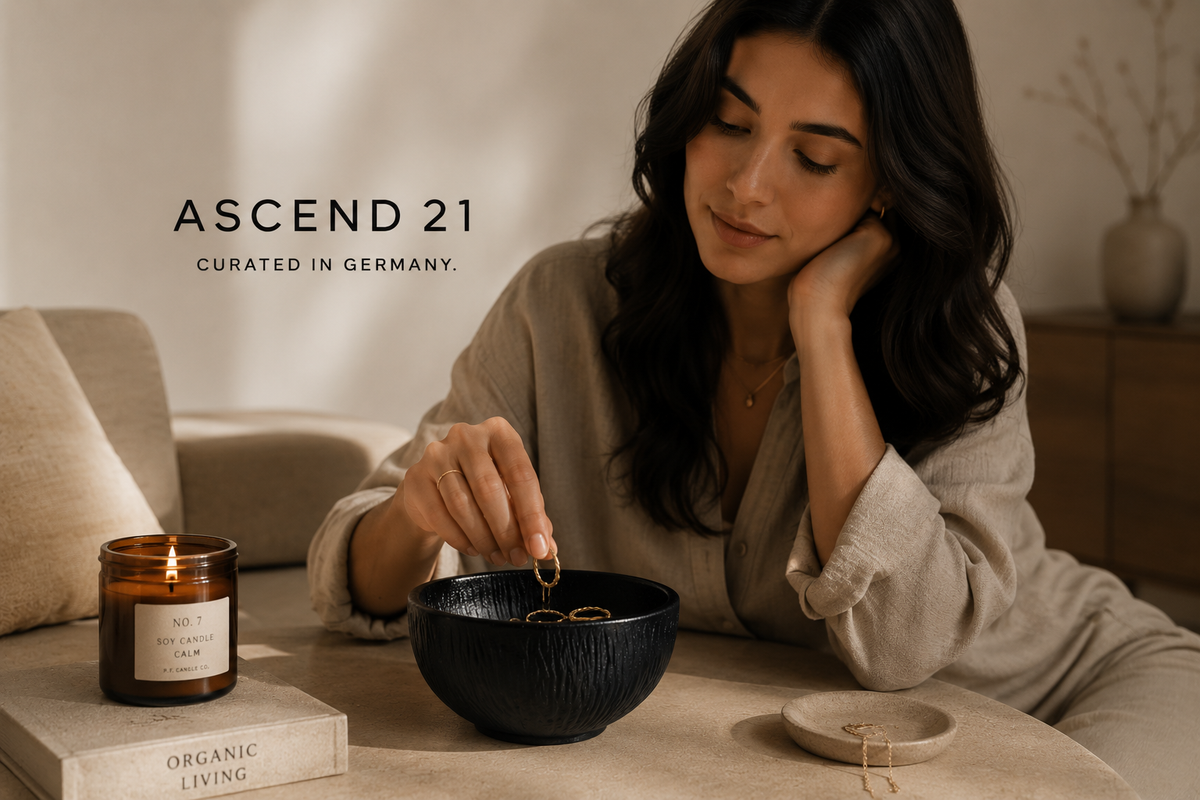 ASCEND 21 Zen Bowl Mini™ Schwarze Deko-Schale im japanischen Stil – kleine Design Schale für Schmuck, Teelichter & Dekoration | Minimalistische Japandi Ablage für Wohnzimmer, Bad & Schlafzimmer