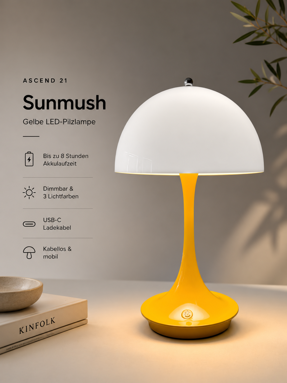 ASCEND 21 Sunmush – Die strahlende gelbe Pilzlampe