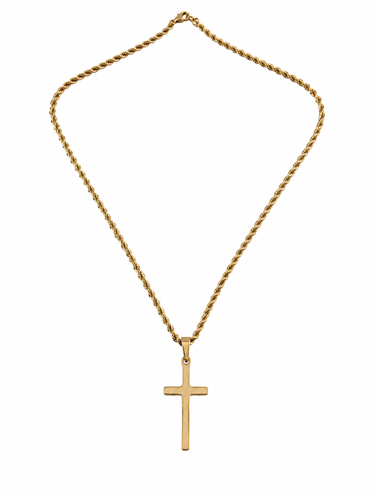 Faith Chain™ Goldkette mit Kreuzanhänger – Elegante Halskette für Damen & Herren | Minimalistische Kreuz Kette Gold | Christlicher Schmuck | Geschenkidee für Geburtstag, Weihnachten & besondere Momente