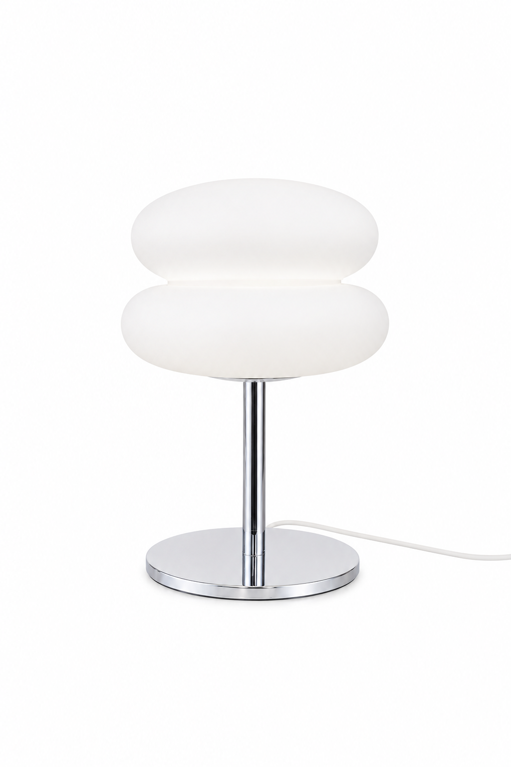 ASCEND 21 Aurora Pure – Futuristische LED Tischlampe mit weißem Lampenschirm, moderne Designlampe & Ambientelicht für Wohnzimmer, Schlafzimmer, Büro und Nachttisch