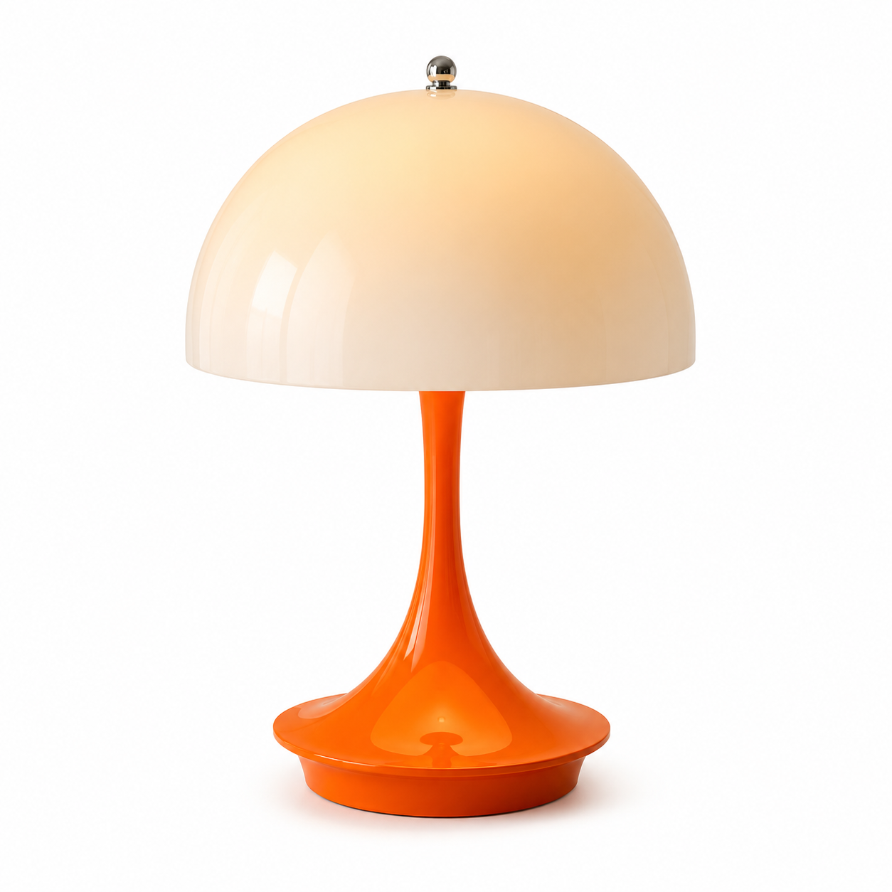 ASCEND 21 Amber Flux LED Pilzlampe – Dimmbare Design-Tischlampe mit 3 Lichtfarben – Wiederaufladbare Ambienteleuchte für Wohnzimmer, Schlafzimmer, Balkon & Sommerabende