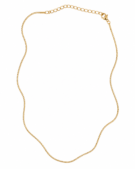 Linéa Gold Feine Gliederkette für Damen – Elegante Halskette in Goldoptik, Minimalistischer Halsschmuck für Alltag, Business und besondere Anlässe, Zeitloses Schmuckstück zum Layering