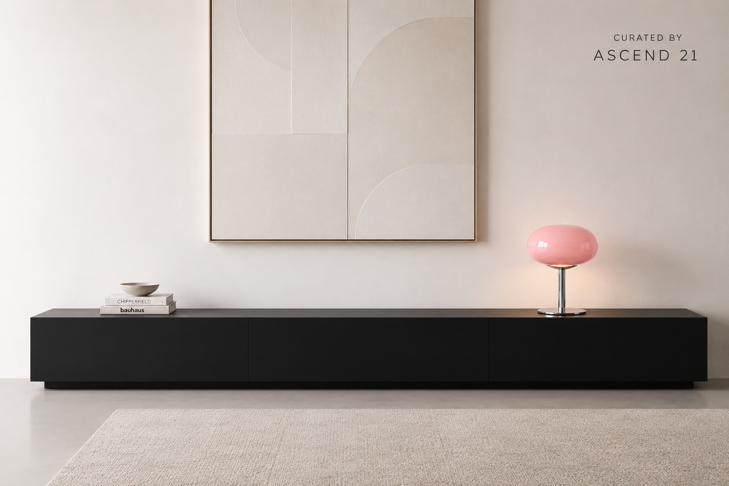 ASCEND 21 Rosé Aura – Moderne Design-Tischlampe aus Metall & Glasoptik – Rosa Pilzlampe Ø 20 cm – 28 cm Höhe – Elegante Deko-Leuchte für Wohnzimmer, Schlafzimmer & Sideboard