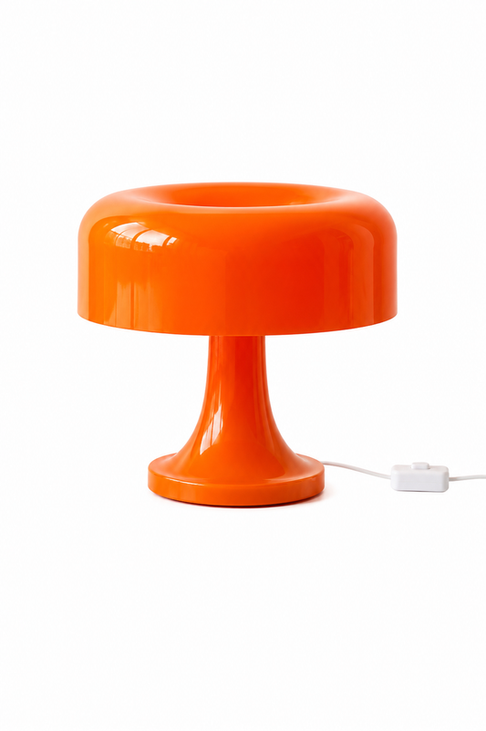 ASCEND 21 Halo Loop – Orange Design-Tischlampe – Moderne Tischlampe im Retro & Mid-Century Stil – 24,5 cm – Statement-Leuchte für Wohnzimmer, Schlafzimmer & Sideboard