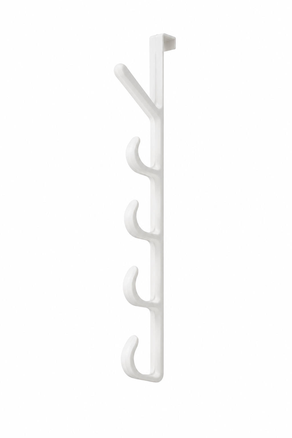 ASCEND 21 DoorLine White™ Türgarderobe – Türhaken ohne Bohren für bis zu 5 Jacken | Platzsparender Kleiderhaken für Tür | Garderobenleiste für Schlafzimmer, Bad, Kinderzimmer & Flur