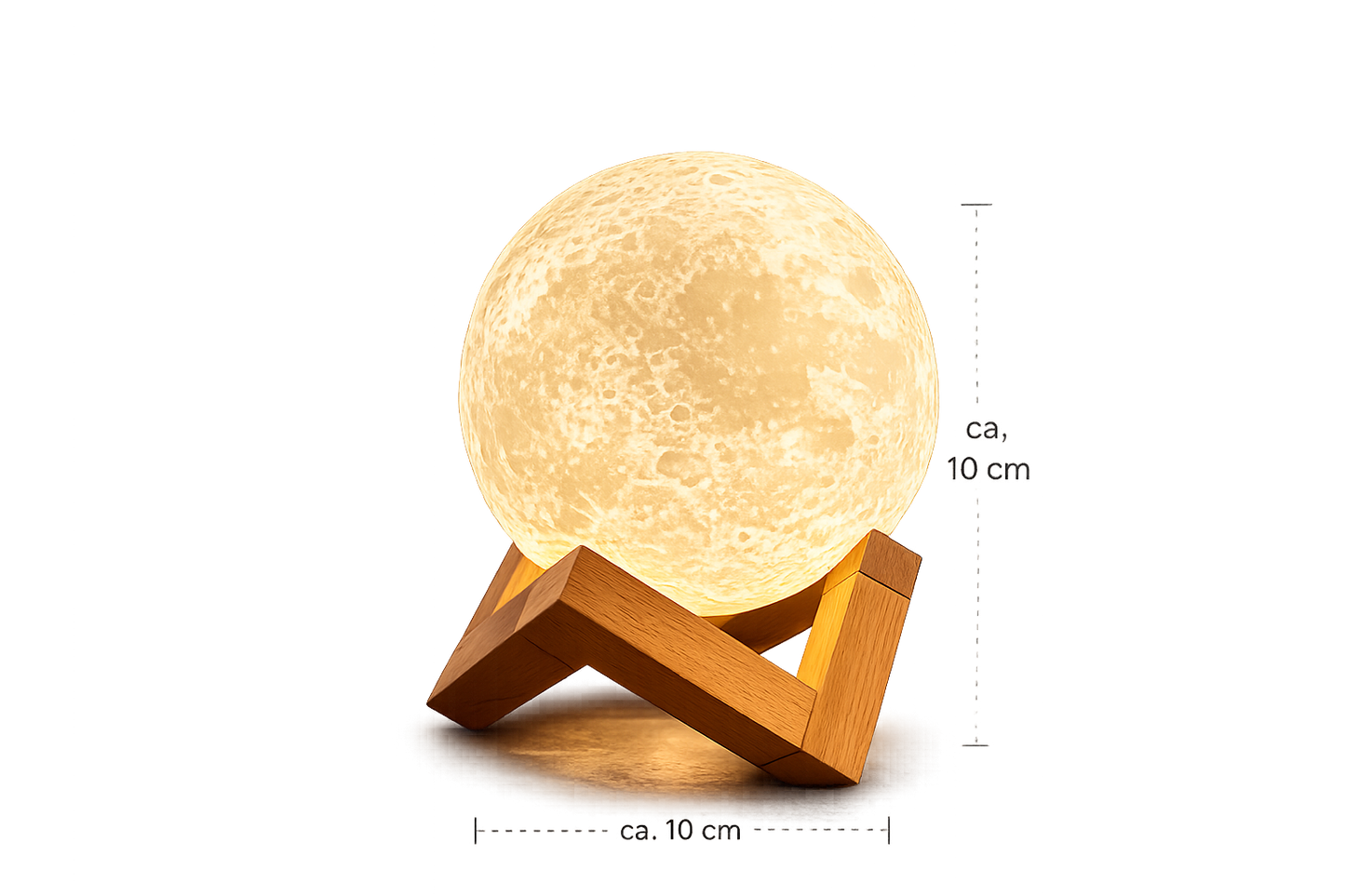 LunaSphere™ XL Mondlampe – Große Mondleuchte für Wohnzimmer, Schlafzimmer & Kinderzimmer | Stimmungsvolle Dekolampe mit realistischer Mondoberfläche