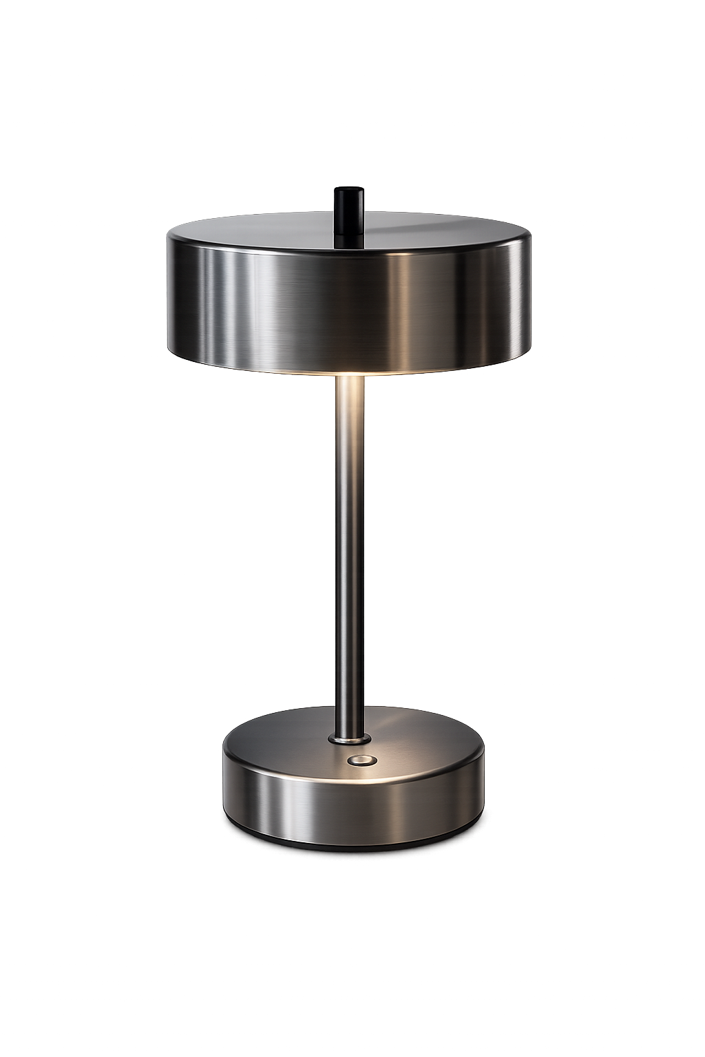ASCEND21 Steel Dot™ LED Tischlampe aus Metall – Akku Tischleuchte mit Touch-Dimmer, Warmweißes Licht, USB-C Aufladbar, Kabellose Designlampe für Schreibtisch, Nachttisch, Balkon & Wohnzimmer