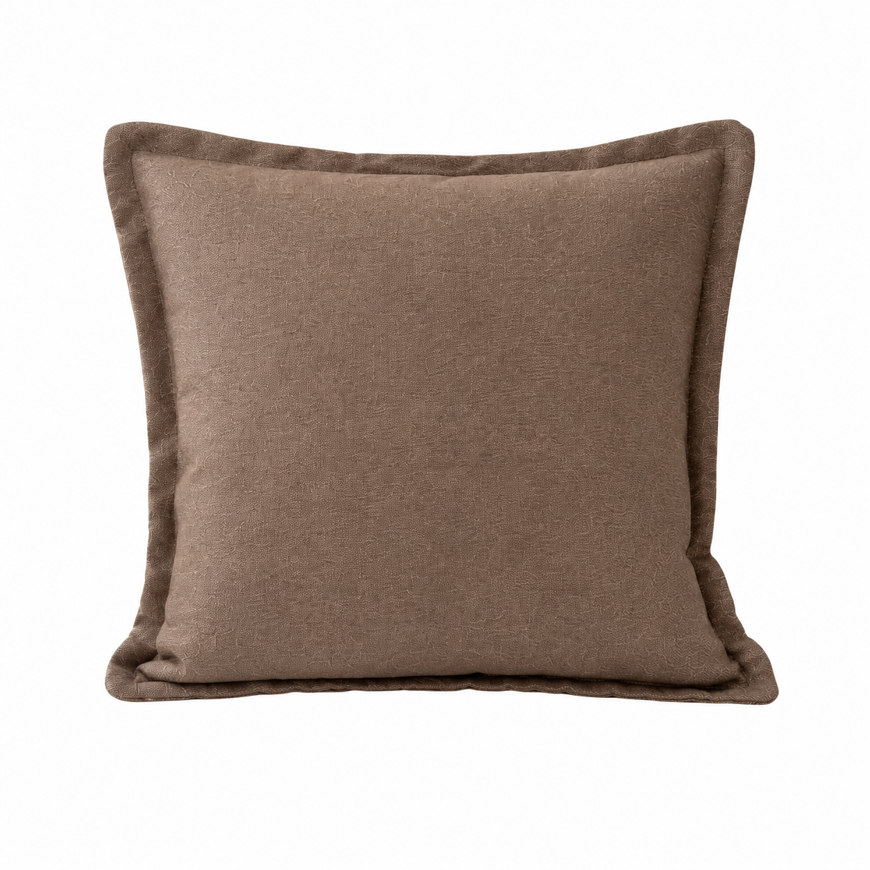Cushiva™ Design Dekokissen 45x45 cm – Premium Sofakissen mit Füllung | Modernes Wohnkissen im Skandi & Boho Stil | Waschbarer Bezug mit Reißverschluss | Dekokissen für Sofa, Bett & Wohnzimmer (Braun/Grau)