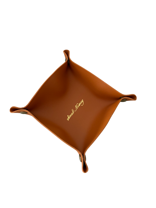 Ablageschale Classic Tray – Kunstleder Ordnungsschale mit Druckknöpfen