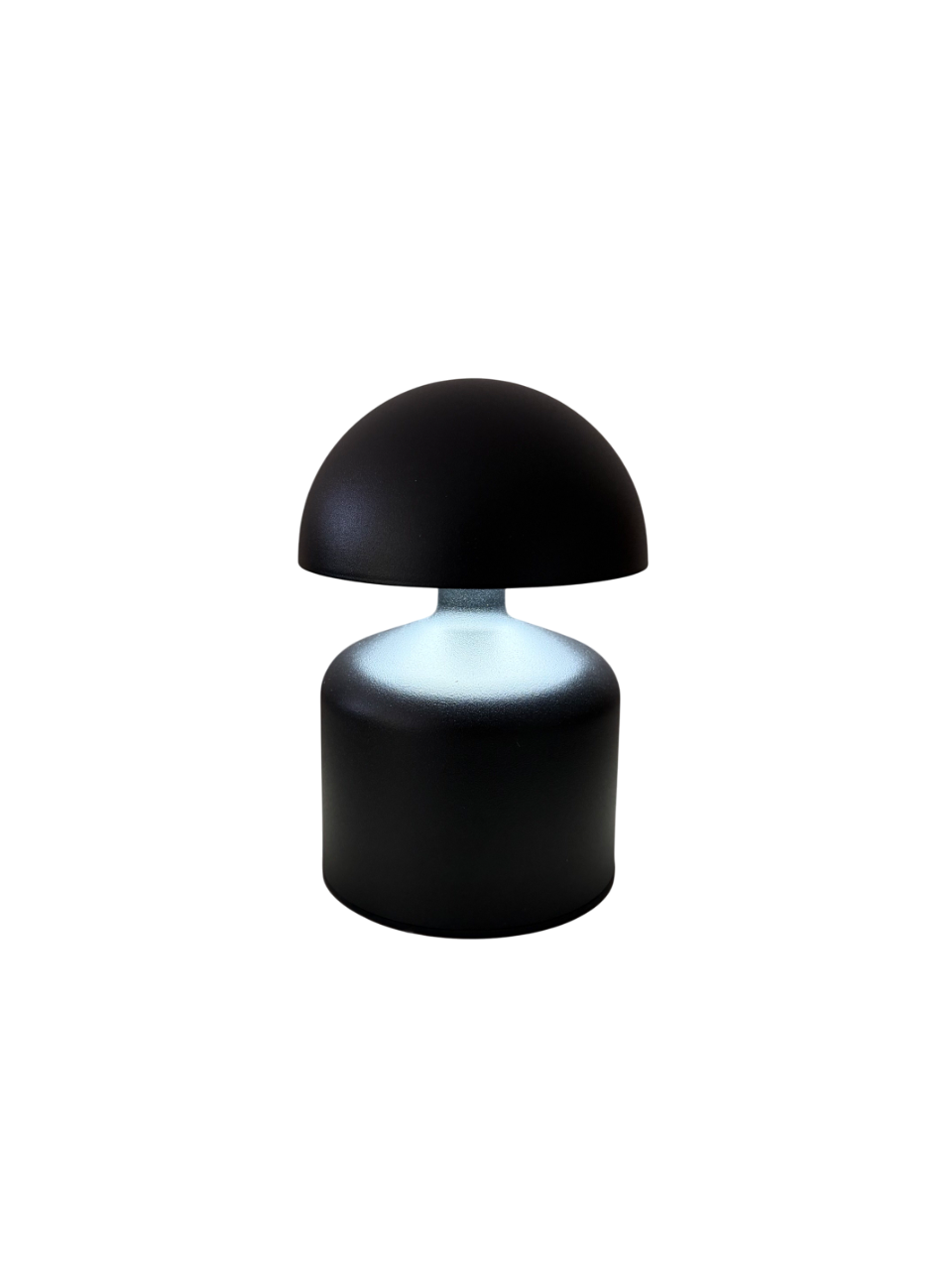 Noir Lume - Mattschwarze Pilzlampe aus Metall