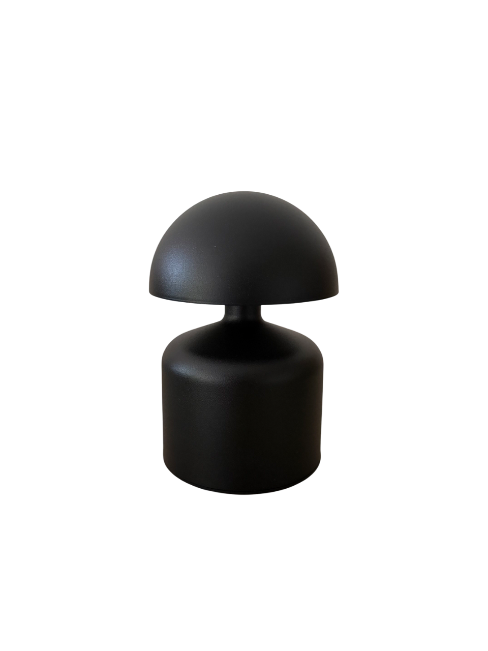 Noir Lume - Mattschwarze Pilzlampe aus Metall