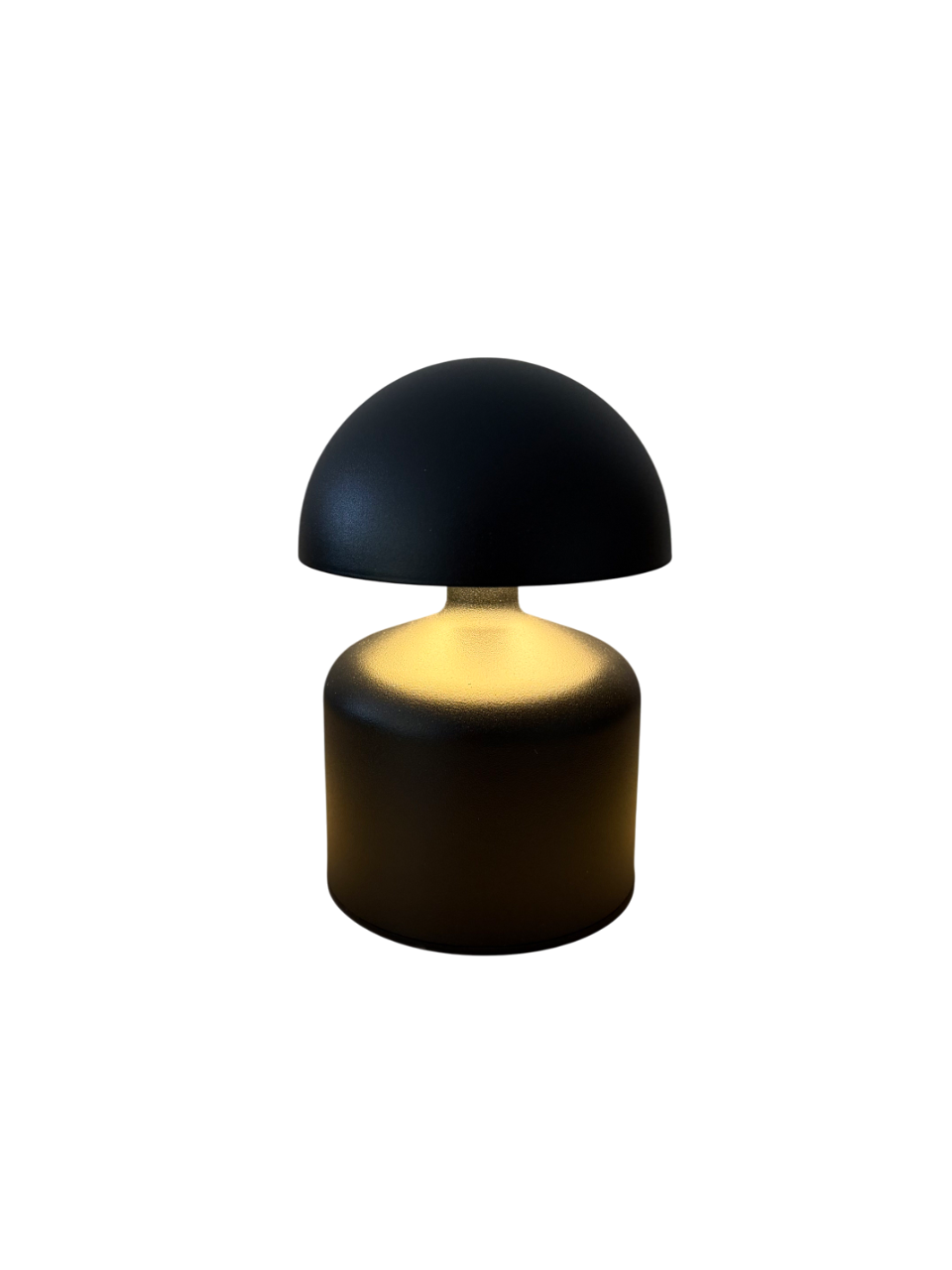 Noir Lume - Mattschwarze Pilzlampe aus Metall