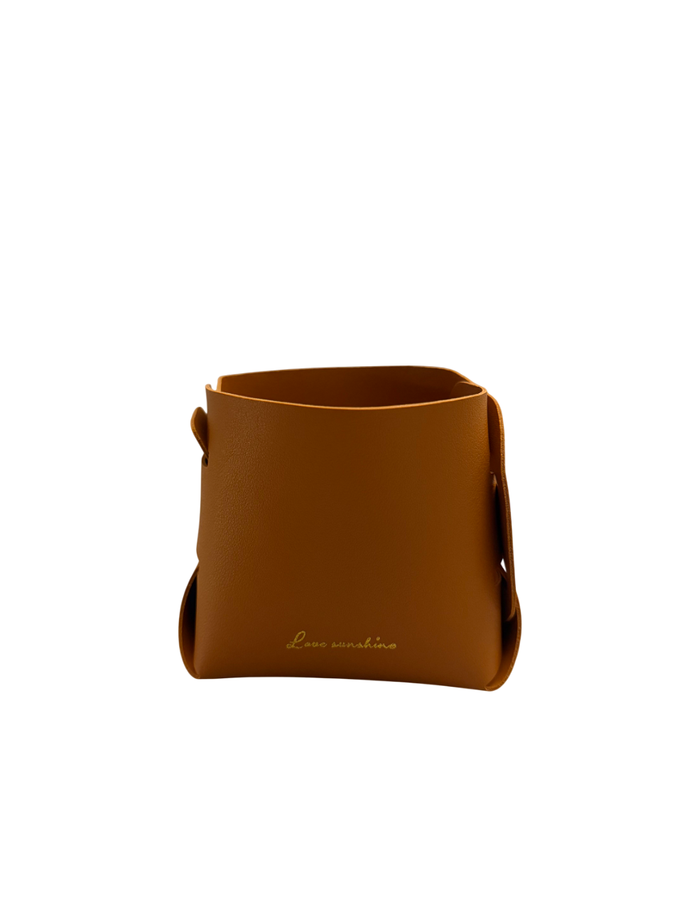 Love Sunshine – Lederoptik-Aufbewahrung in Cognac – Eleganter Organizer mit warmem Design