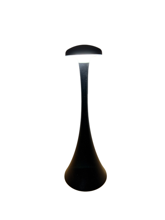 NoirGlow – Elegante schwarze Akku-Tischlampe, dimmbar & kabellos