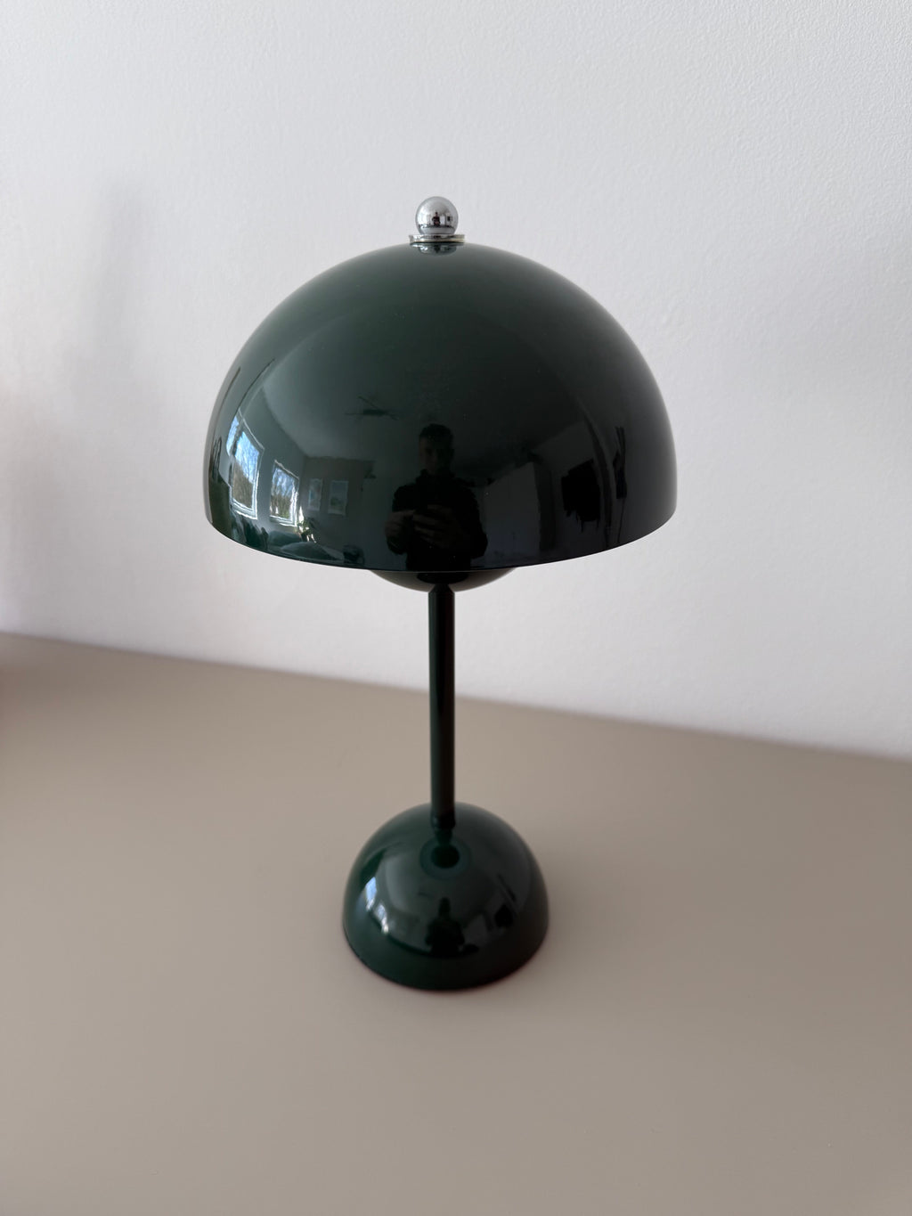 Pilzlampe Forest Glow – Große grüne Retro LED-Tischleuchte