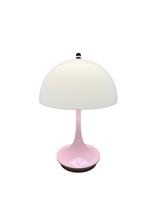 Pink Sunmush Akku-Pilzlampe – kabellos, dimmbar, stylisch