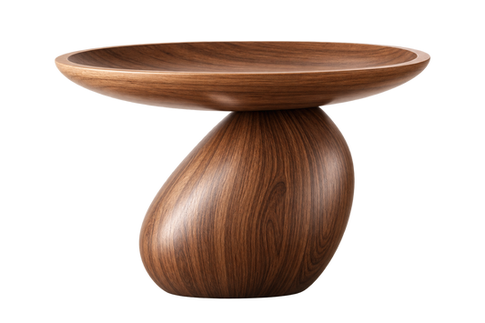 ASCEND 21 Atelier No. 1 – Dekoschale in Walnuss-Optik – Moderne Schlüsselablage mit skulpturalem Design – Elegante Ablageschale für Schmuck, Schlüssel & Accessoires – Deko für Wohnzimmer, Flur & Sideboard