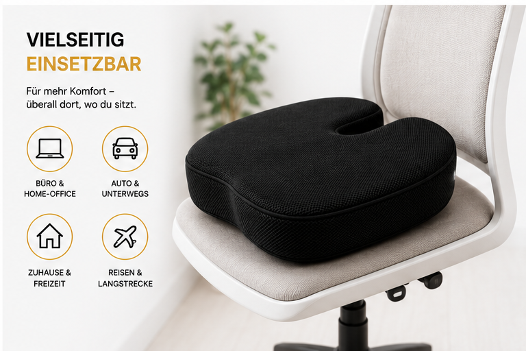 SITURA COMFORT™ – Ergonomisches Sitzkissen für Alltag & Büro